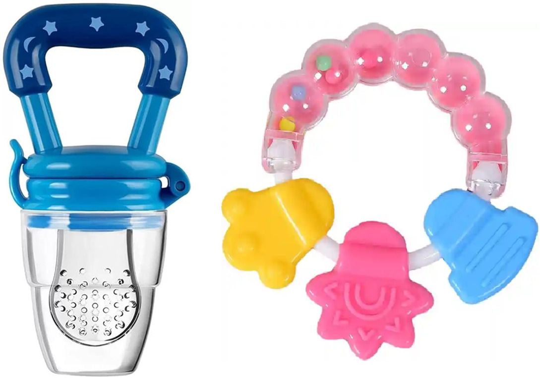 BABY FOOD NIBBLER BLUE & RING TEETHER Soother-image-38