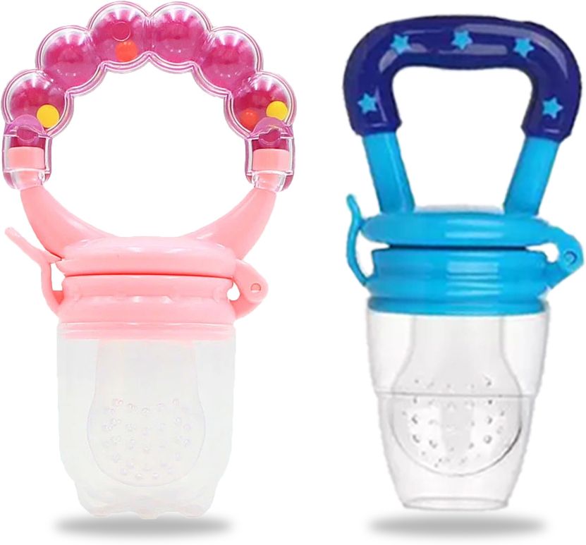 chinmay kids New Born Baby Pacifier With Rattle Handle Silicone Safe Fresh Fruit Feeder Soother-picture-46