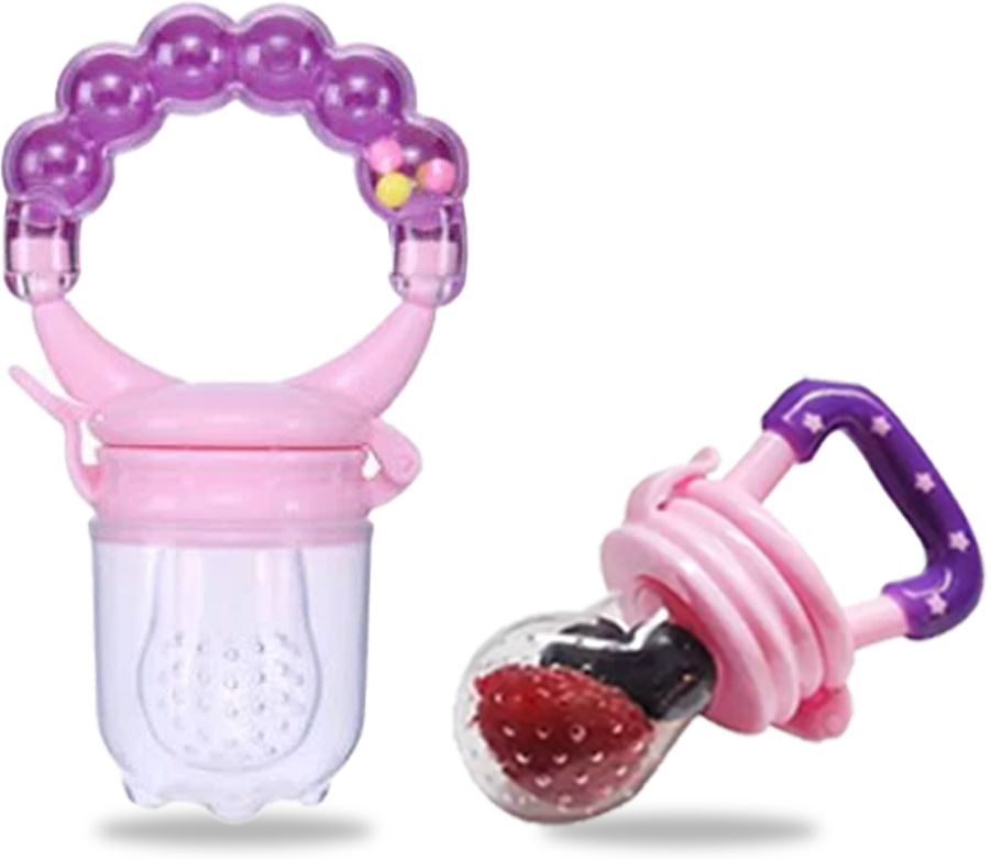 chinmay kids Baby Pacifier New Born With Rattle Handle Silicone Fresh Fruit Safe Kids Soother-picture-19