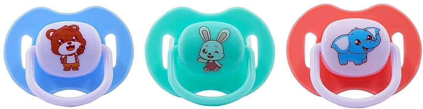 lilz caress Non-Toxic BPA-Free Silicone Safe and Flexible Soft Nipple Baby Pacifier - Pack of 3- VN72 Soother-picture-41