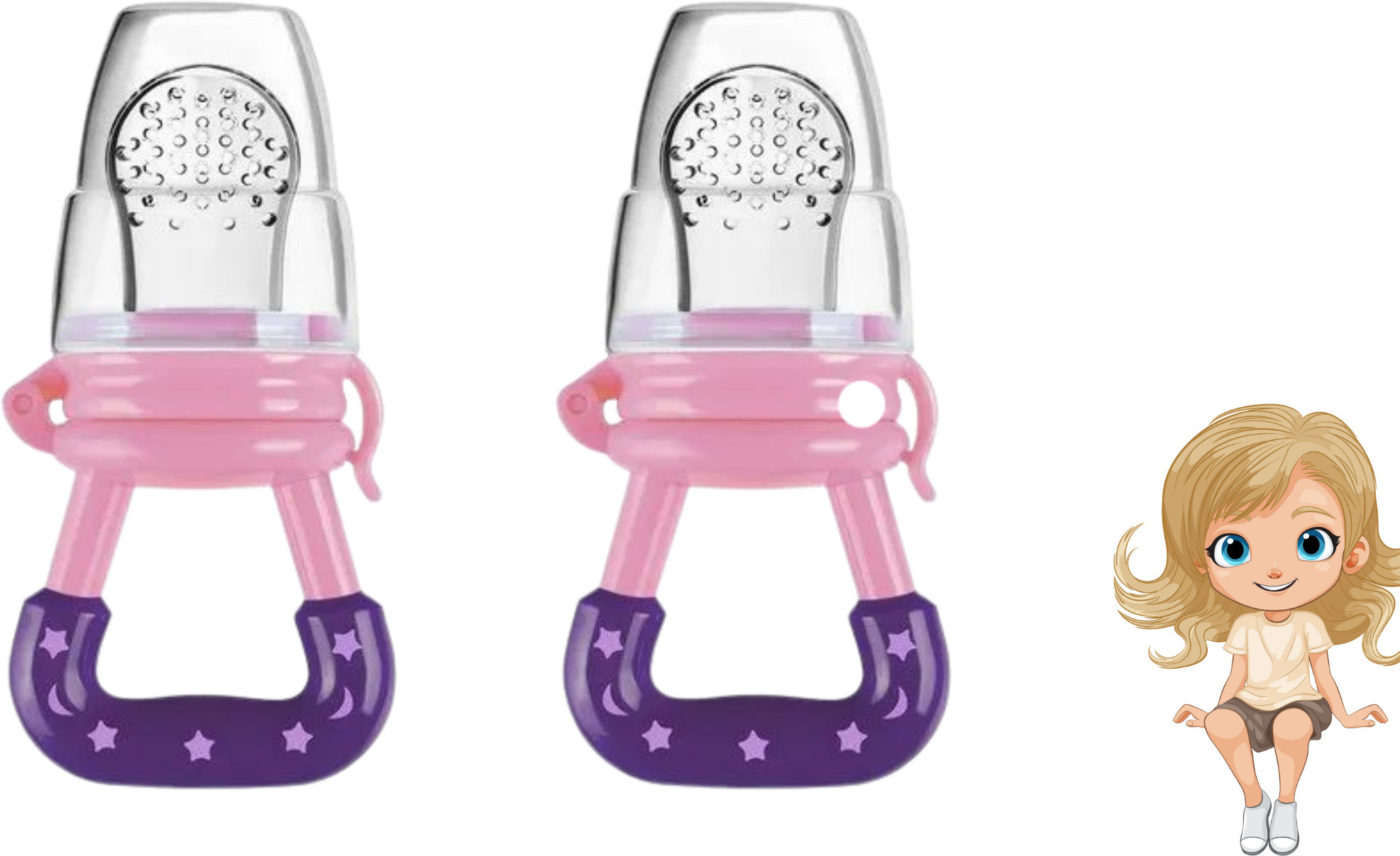 aapni dukan SST Sales Baby Food And Fruit Nibbler & Pacifier Teether BPA Free Nibbler TH14 Feeder image 1