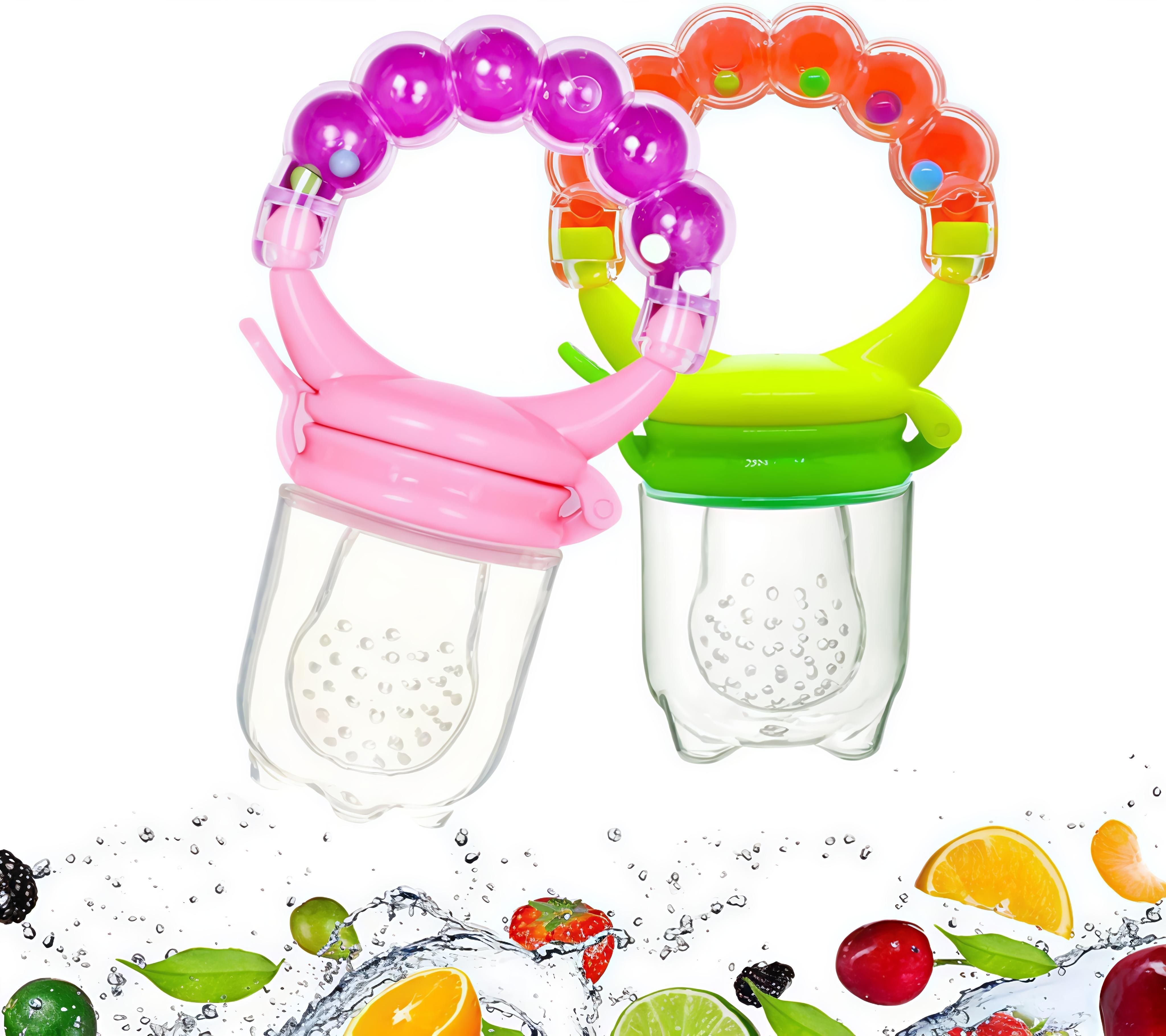 sample Rattle Nibbler & Fruit Feeder for Babies BPA Free Plastic & Silicone Material Soother-picture-13