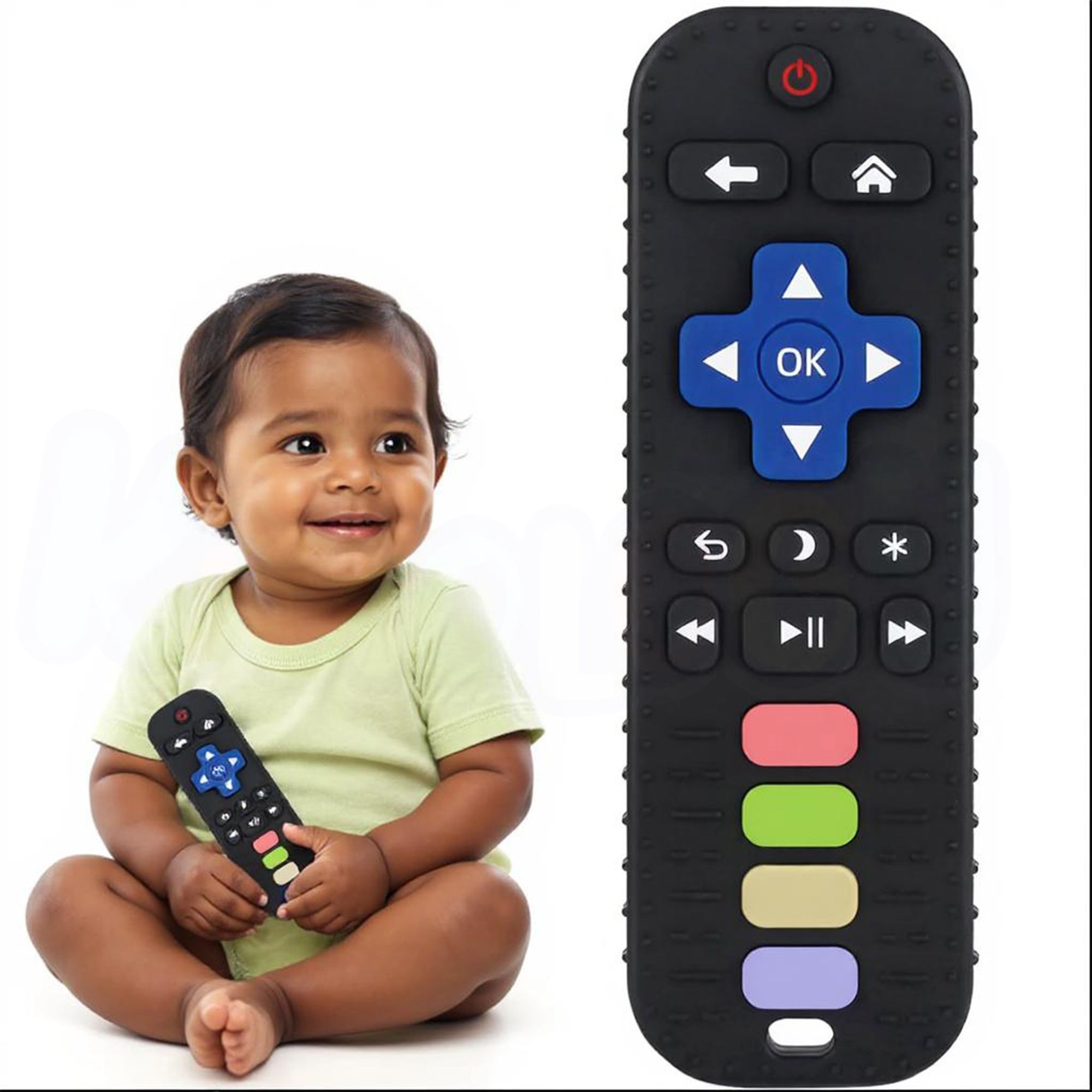 Soft Silicone Teething Remote Shape Molar Chew Toy for Babies (6-12 Months) Teether-image-34