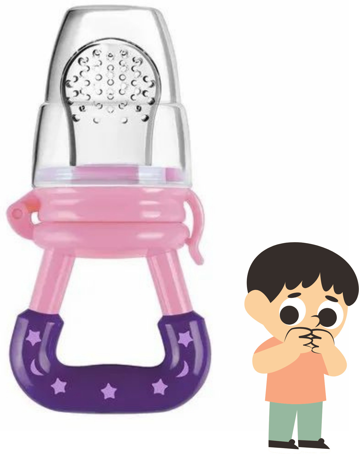 aapni dukan SST Sales Baby Food And Fruit Nibbler & Pacifier Teether BPA Free Nibbler BH436 Feeder image 1