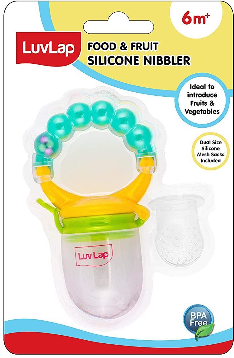 Pearly Silicone Food/Fruit Nibbler with Extra Mesh, Soft Pacifier & feeder Feeder