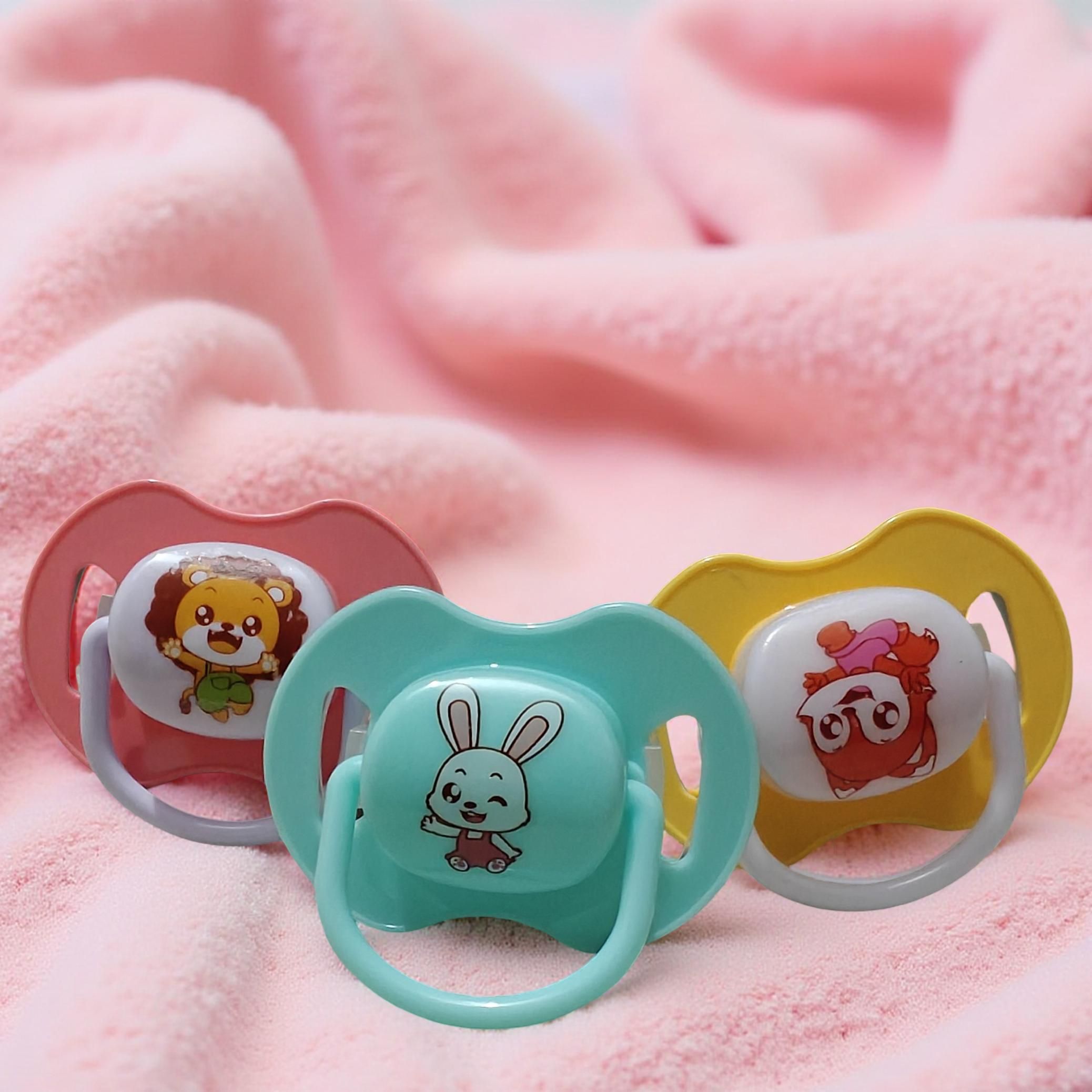 Combo Soft Silicone Pacifier Set—Newborn & Infant Soother, BPA Free, Cute Design Soother