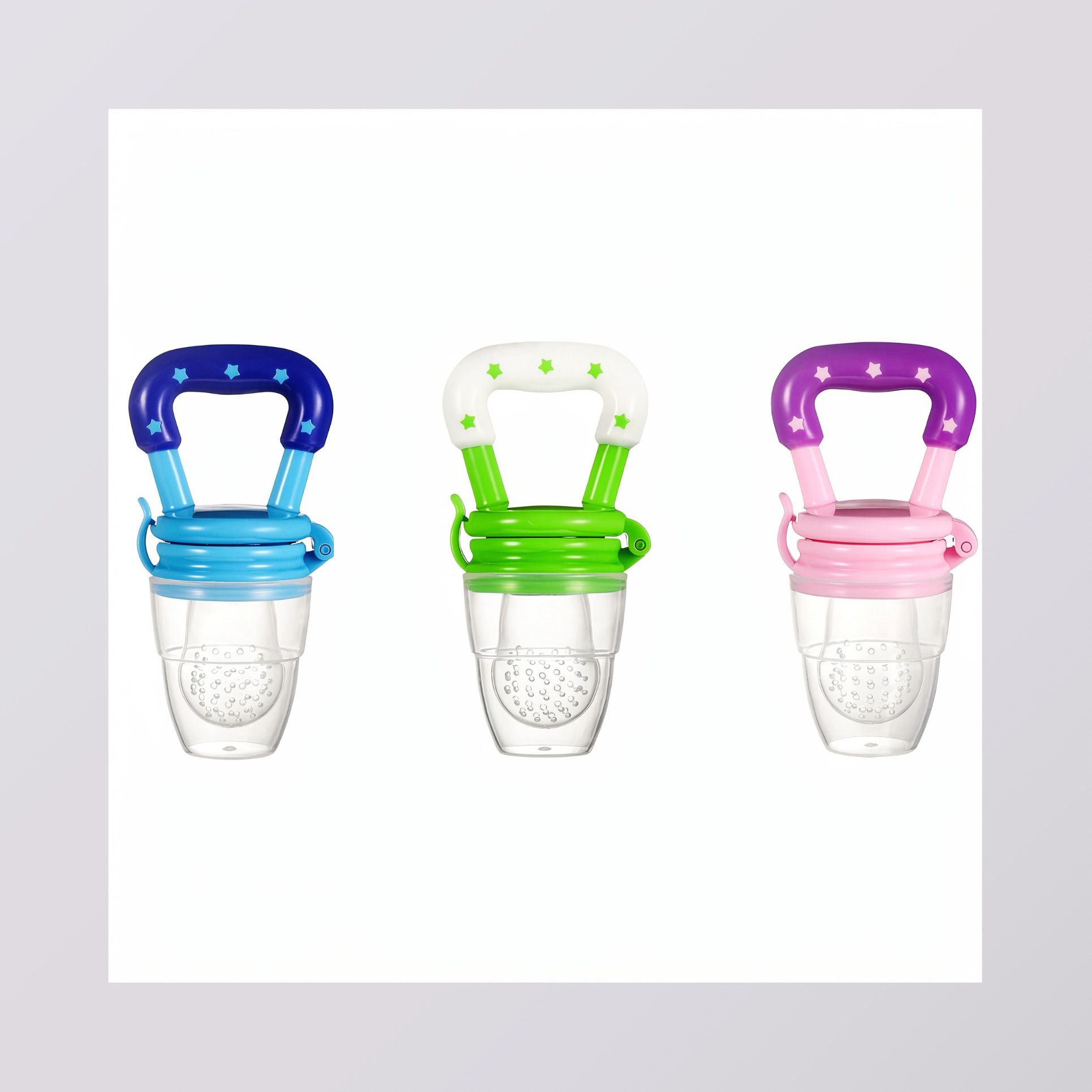Silicone Fruit Feeder Pacifier Set | Baby Self Feeding Fruit Nibbler Pack Feeder-image-26