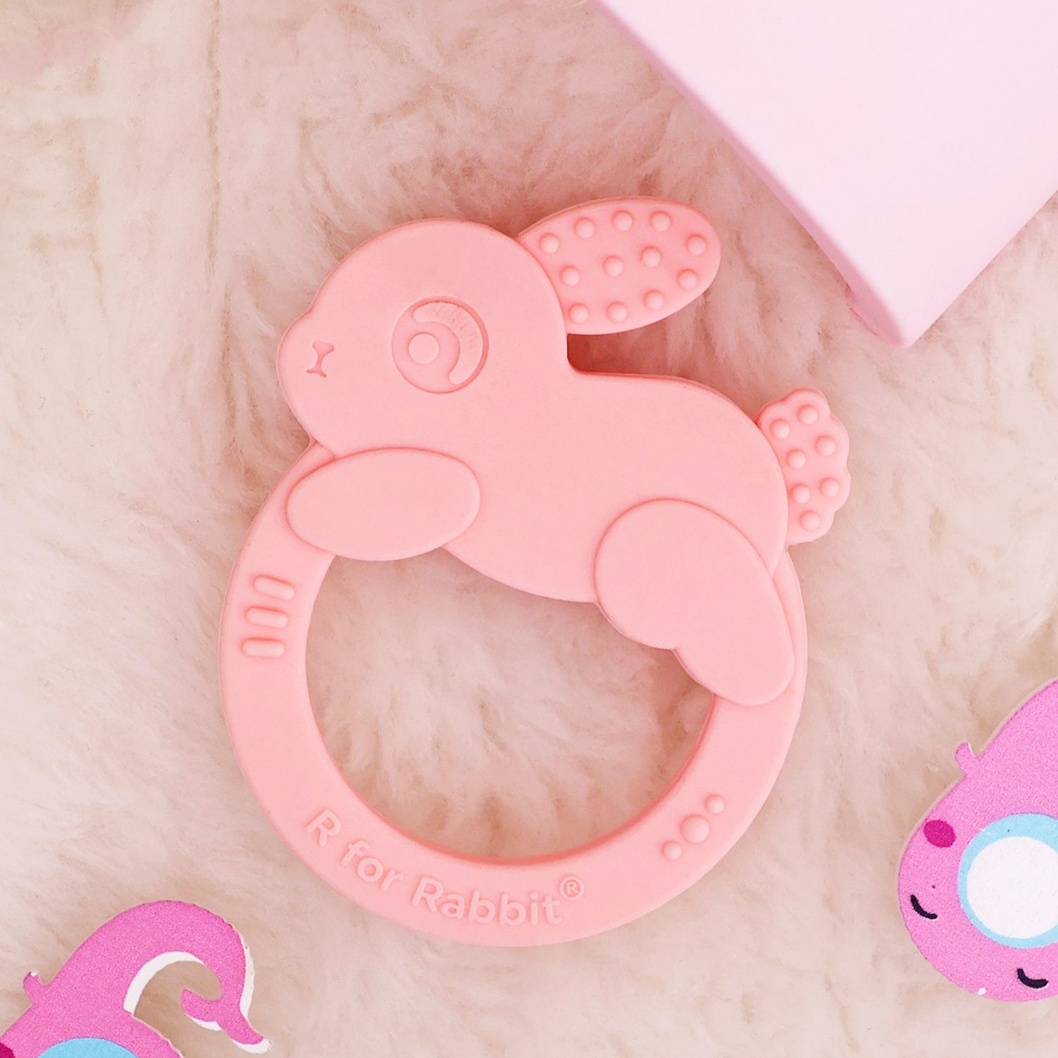 r for rabbit Tiny Bites Zoobie Baby Silicone Teether with Soft Edges and Choke-Free Design Teether-picture-25