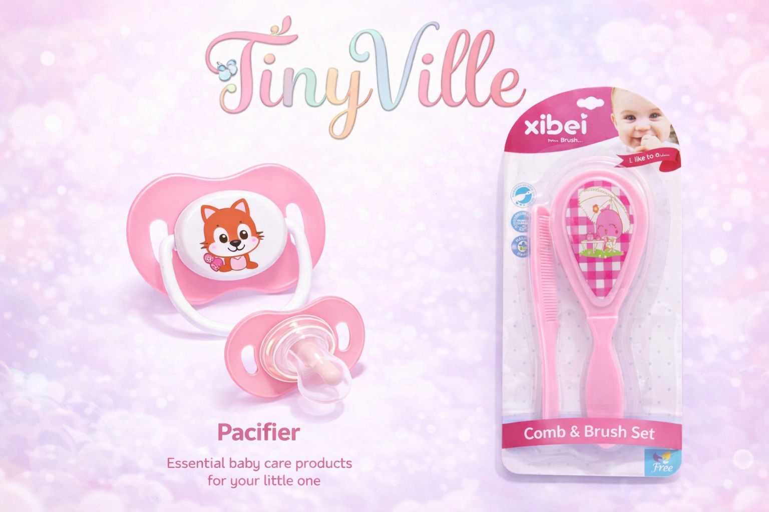 tinyville Baby comfy Soother nd Hot hair brush set Soother-picture-37