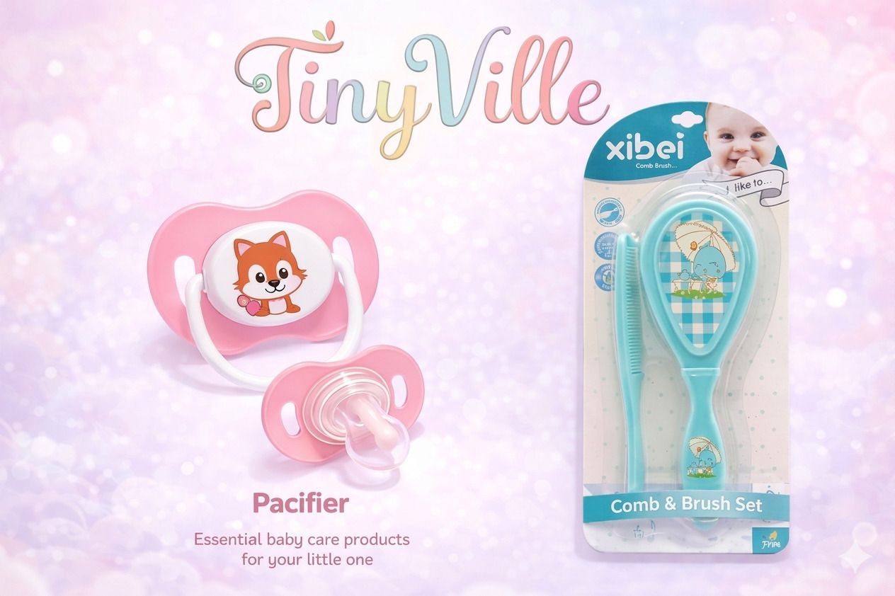 tinyville Baby comfy Soother nd Hot hair brush set Soother-picture-37