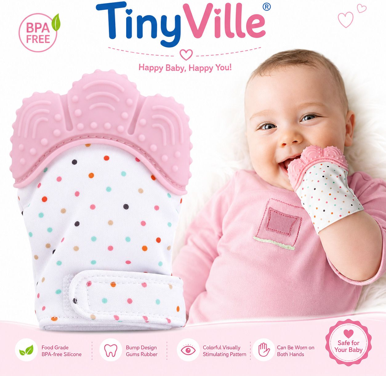 tinyville BABY BST AND COMGY HANDY GLVE TEETHER Teether and Feeder-picture-15