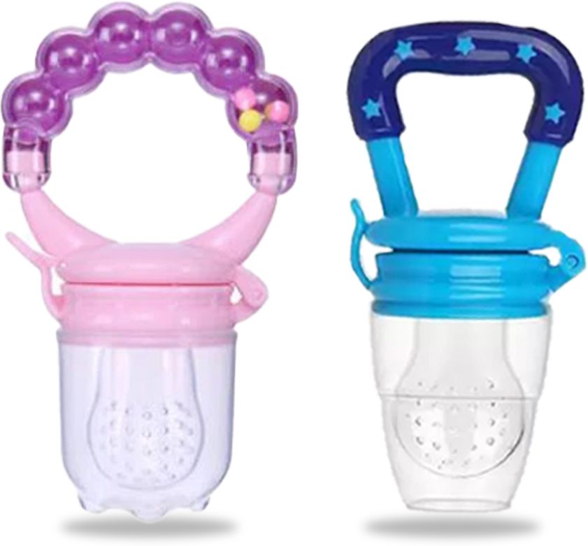 chinmay kids New Born Baby Pacifier With Rattle Handle Silicone Safe Fresh Fruit Feeder Soother-picture-29