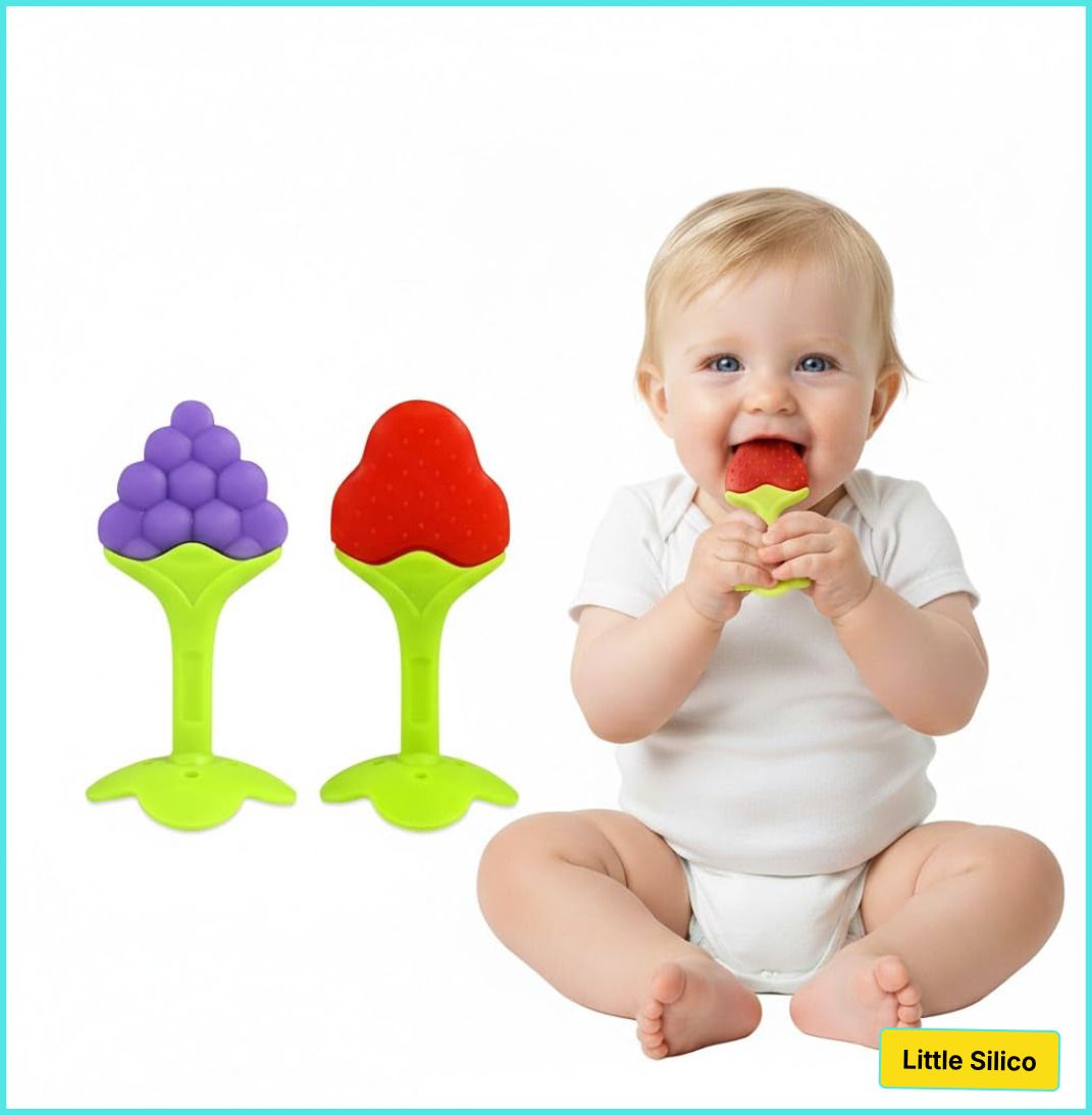 bebe soin Baby Stand Teether 2pc for Babies & Infants 0-3 Years, Soft Texture & Non-toxic Feeder-picture-29