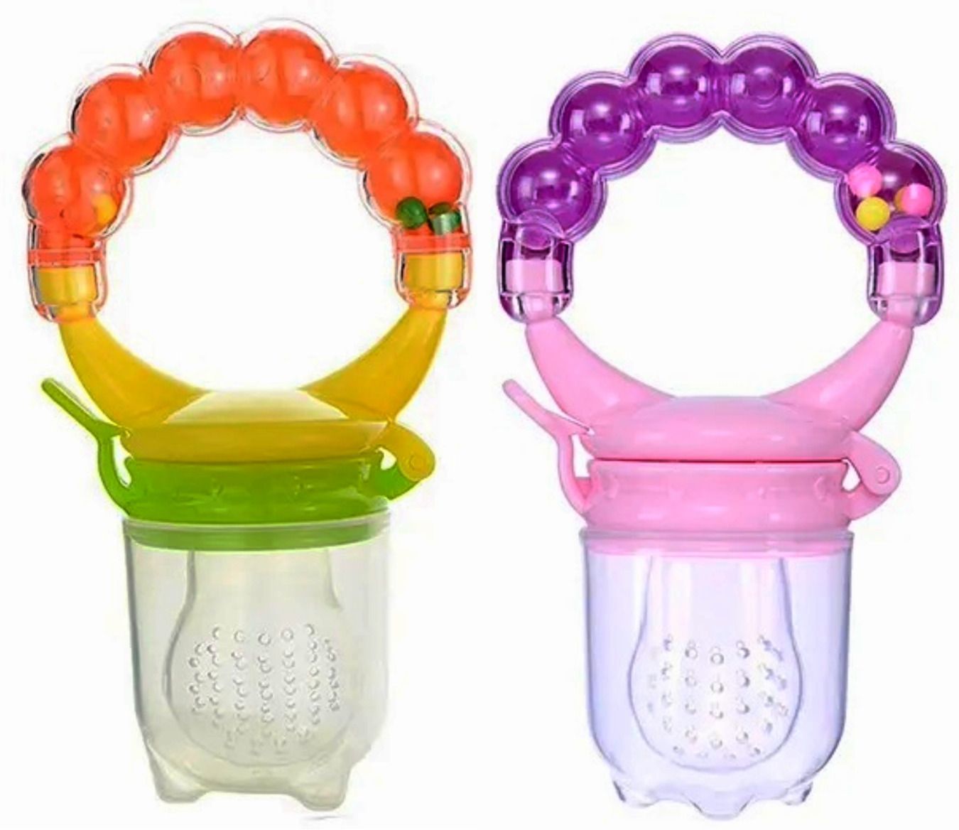 swito mart Baby Ring Style Food Feeder Rattle Nibbler Pacifier Silicone Supplies Nipple Soother-picture-32