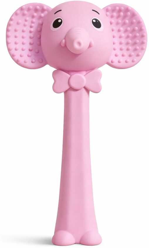 hi mom Cute Elephant Silicone Baby Teether with Textured Ears – Soft Chew Toy Teether-picture-29