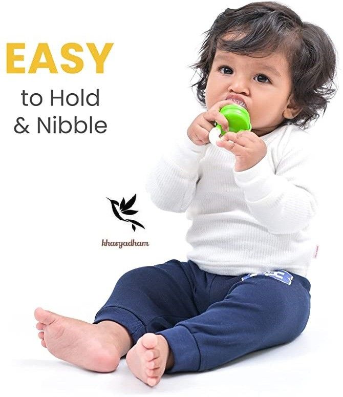 khrgadham Pack of 1,Veggie Feed Nibbler, Fruit Nibbler, Soft Pacifier/Feeder for Baby Soother-picture-15