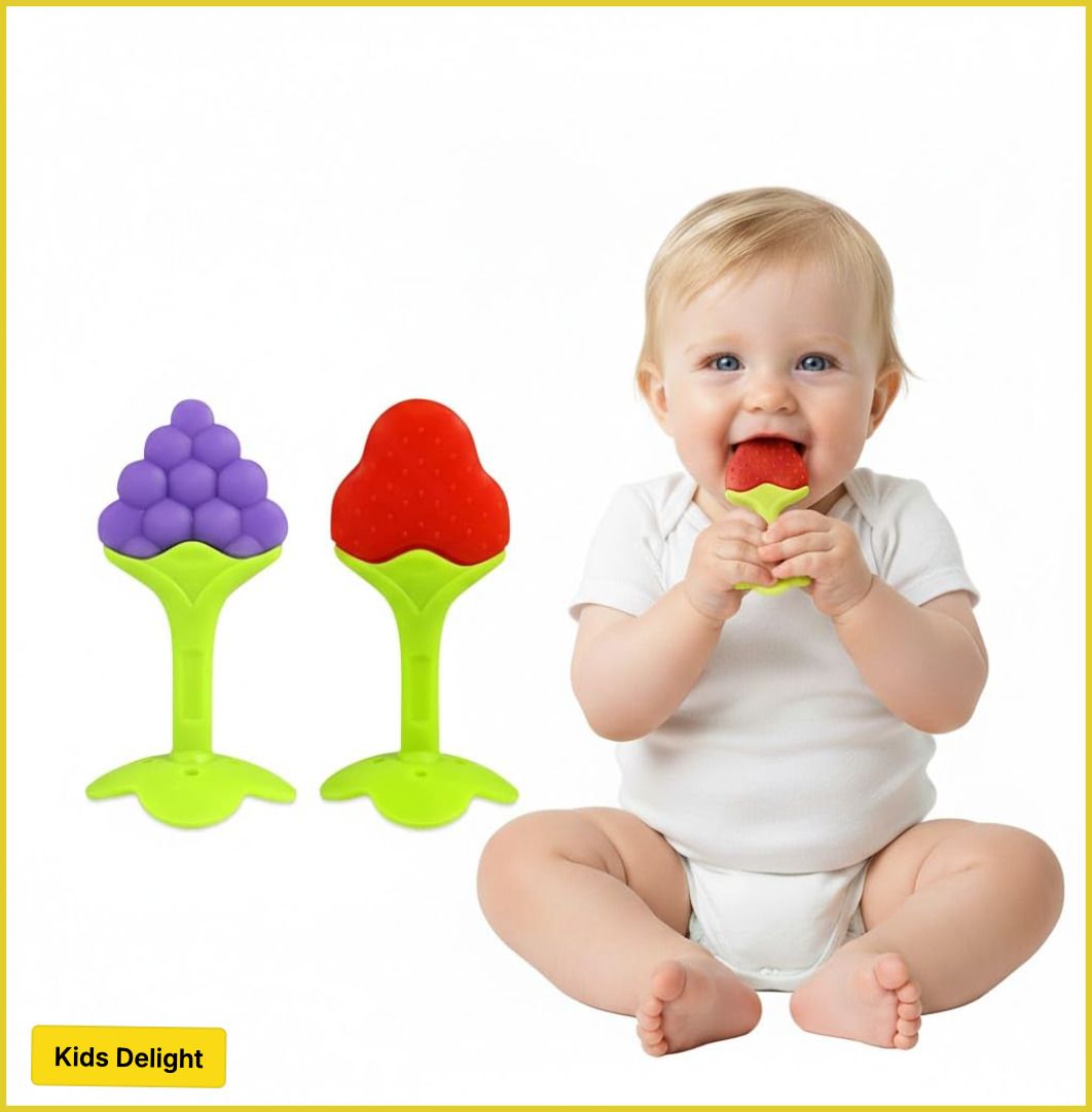 bebe soin Baby Stand Teether 2pc for Babies & Infants 0-3 Years, Soft Texture & Non-toxic Feeder-picture-38