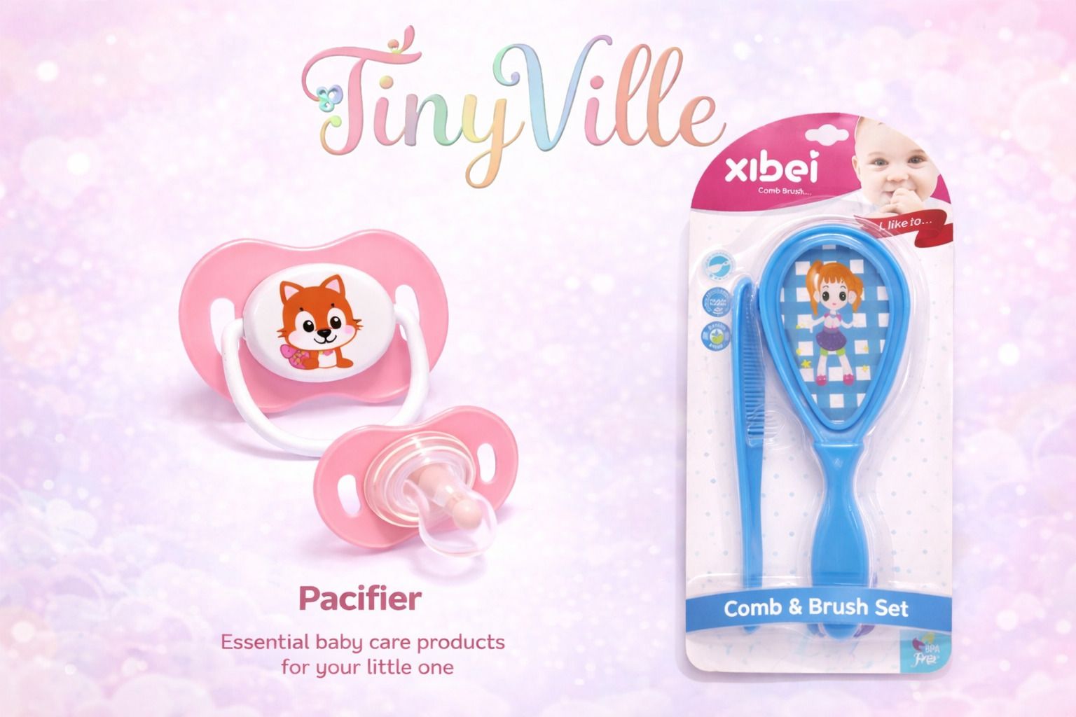 tinyville Baby comfy Soother nd Hot hair brush set Soother-picture-14
