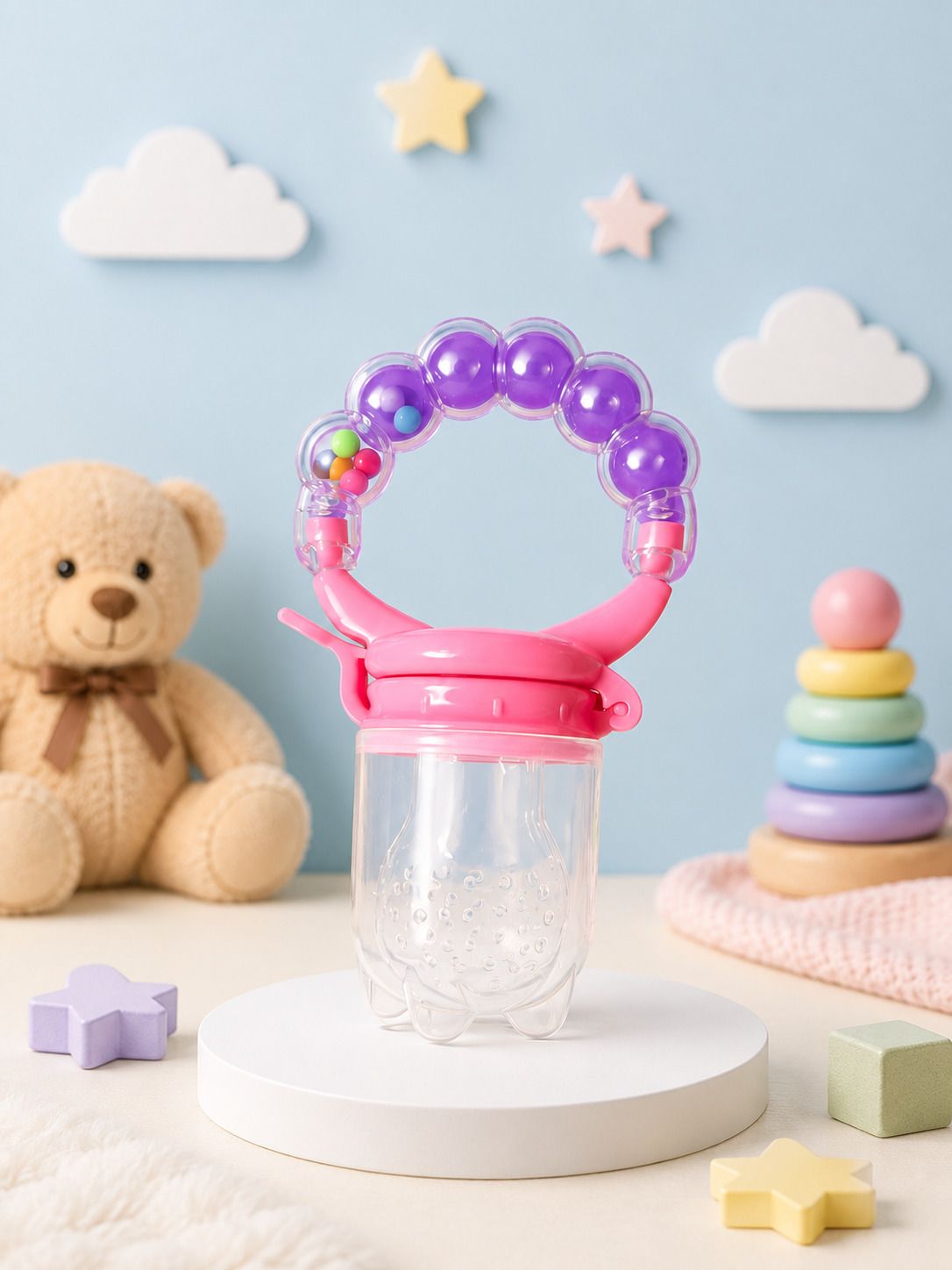 miski Baby Fruit Feeder & Teether | Food Grade Silicone Nibbler | BPA Free | 6+ Months Feeder-picture-7