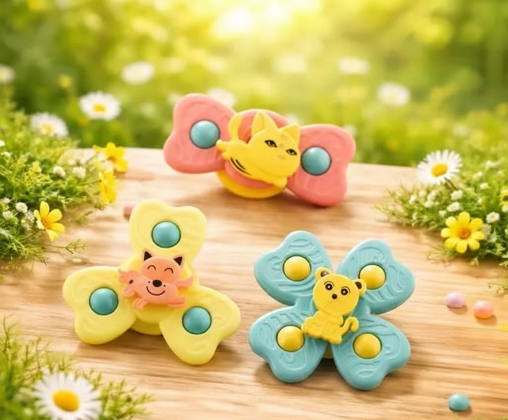 Cute Animal Baby Teether with Spinner | BPA Free Sensory Toy for Babies Teether-image-46