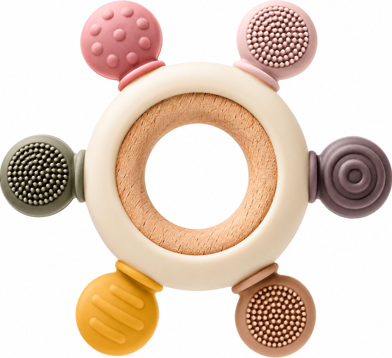 dapster Silicone Ring Full Teether Grip BPA Free 100% Food-Grade Silicone Teether-picture-13