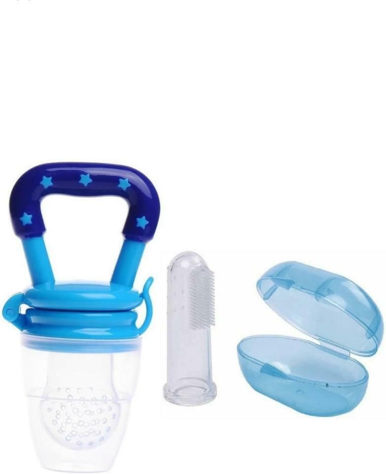 shrinath enterprises Baby Bpa Free Soother & Teether and Finger Brush Bpa Free Blue Soother-picture-32
