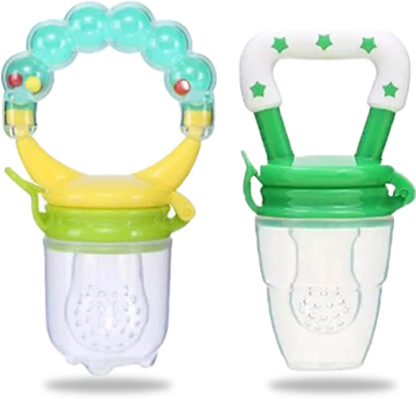 chinmay kids New Born Baby Pacifier With Rattle Handle Silicone Safe Fresh Fruit Feeder Soother-picture-35