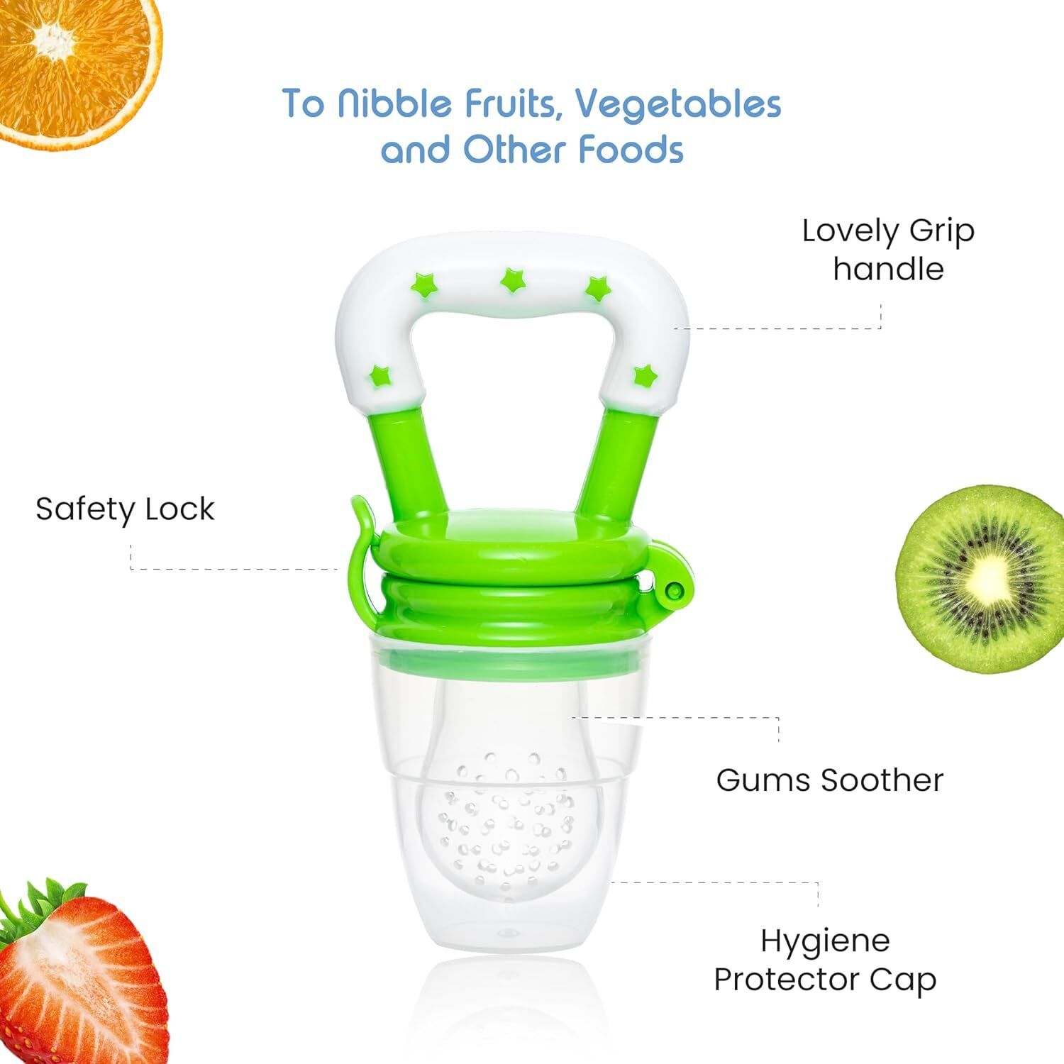 chicbunny 1pc Silicone Baby Food Feeder – Safe and Easy-to-Use Teething and Feeding Feeder-picture-20