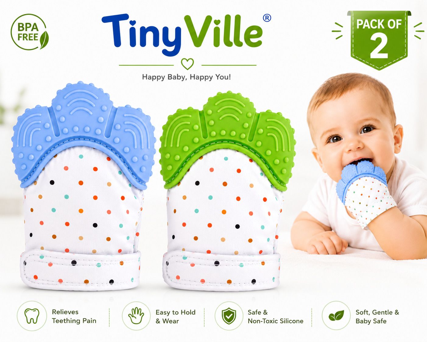 tinyville BBY PREMIUM ND COMFY MITEENS Teether and Feeder-picture-46