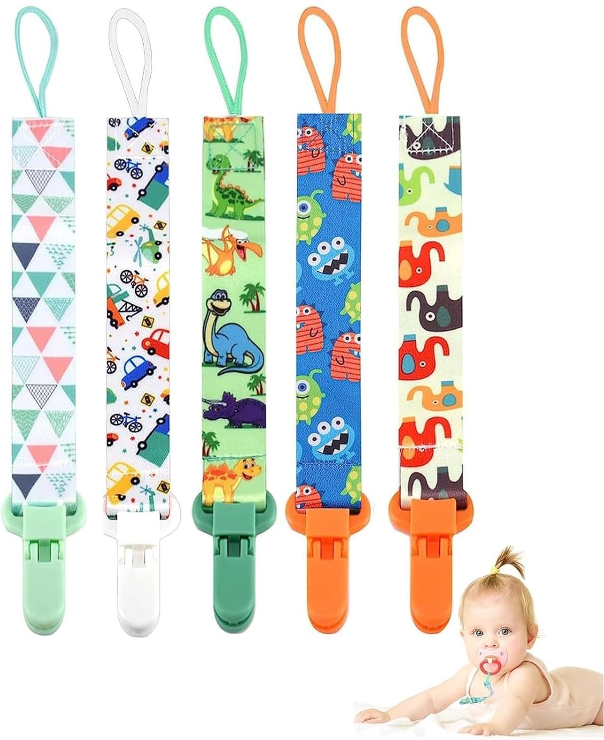 gustave Baby Pacifier Clip Strap Holder Set Nipple Holder-picture-26