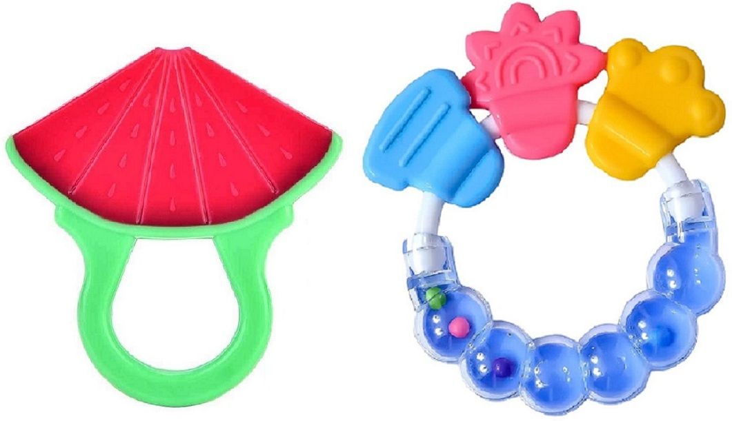 Silicone Watermelon Shape Red Teether & BPA Free Bell Teether for Babies Teether-image-48