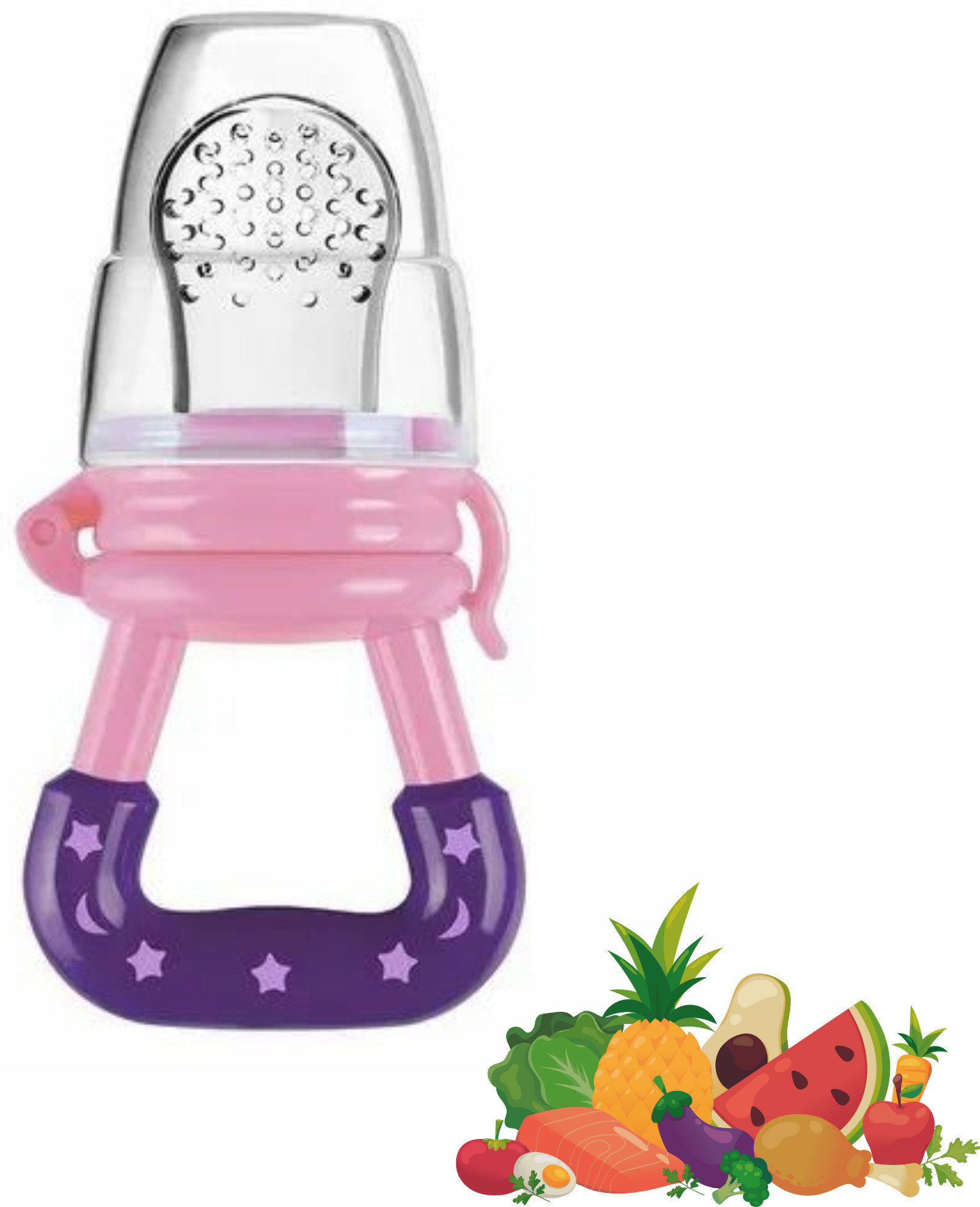 aapni dukan SST Sales Baby Food And Fruit Nibbler & Pacifier Teether BPA Free Nibbler NH64 Feeder image 1