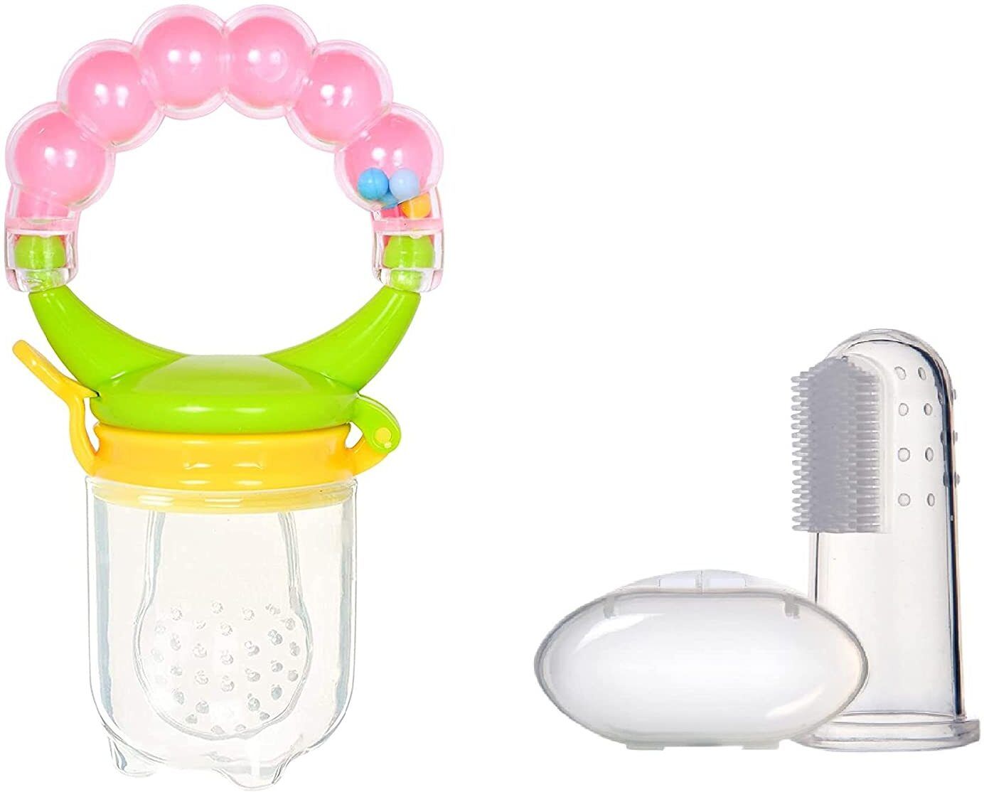 hipbrat Combo Pack Baby Fruit Feeder Pacifier and Baby Silicone Finger Brush Feeder-picture-22