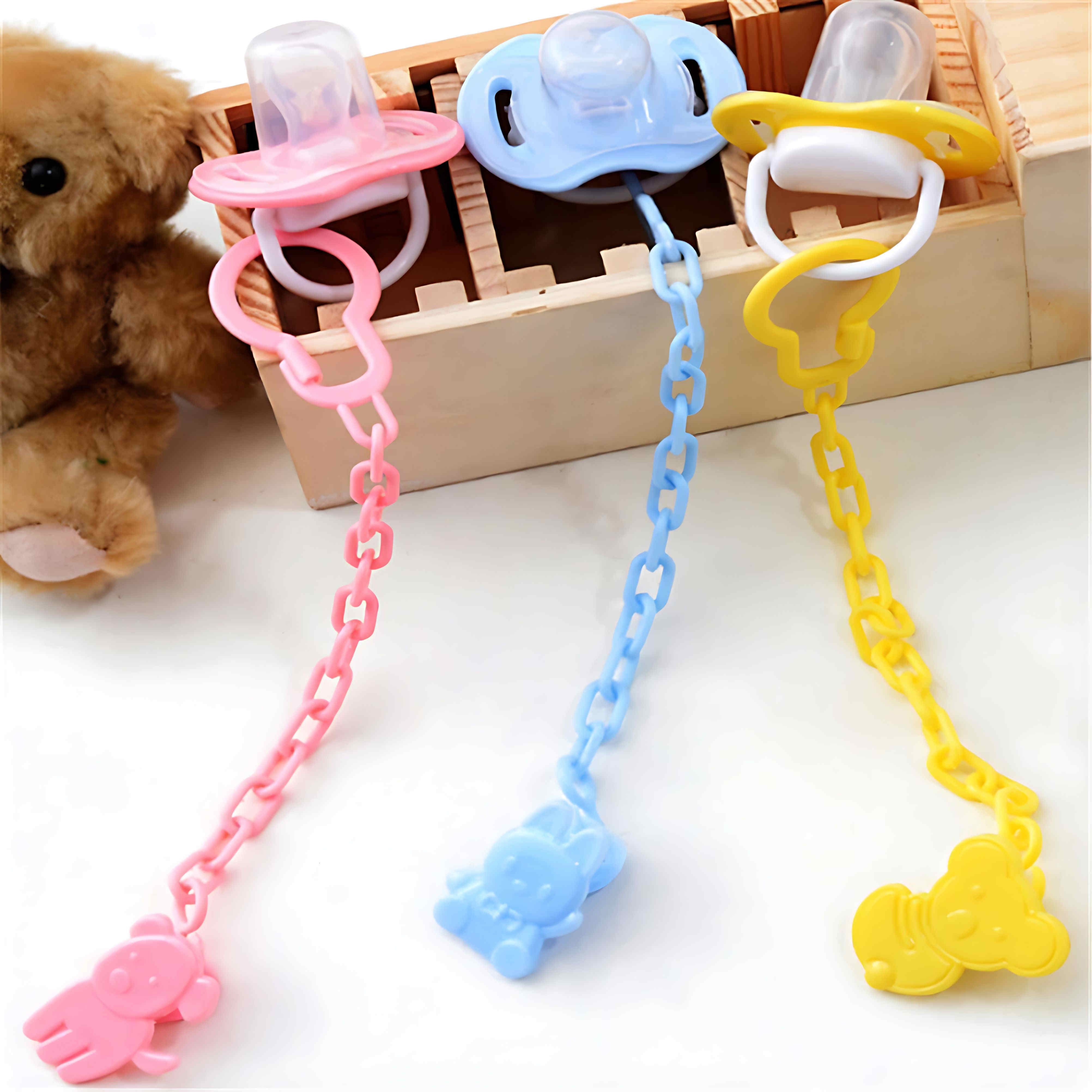Safe Feeding BPA- Free Designed Baby Chain Clip Pacifier- Soother Soother-image-39