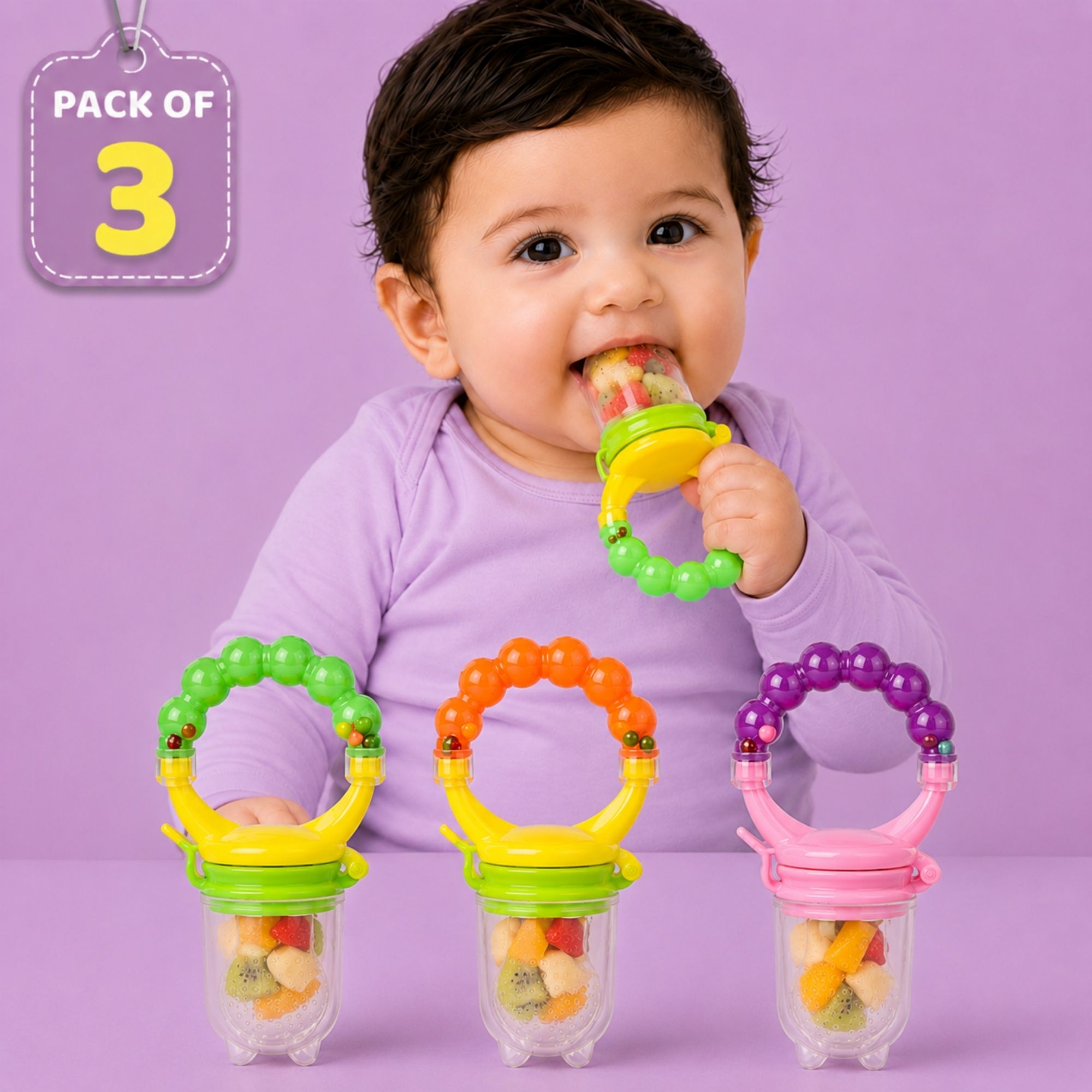 bembika Baby Fruit Feeder Nibbler Pacifier for Vegetables & Frozen Treats Self Feeding Feeder-picture-30