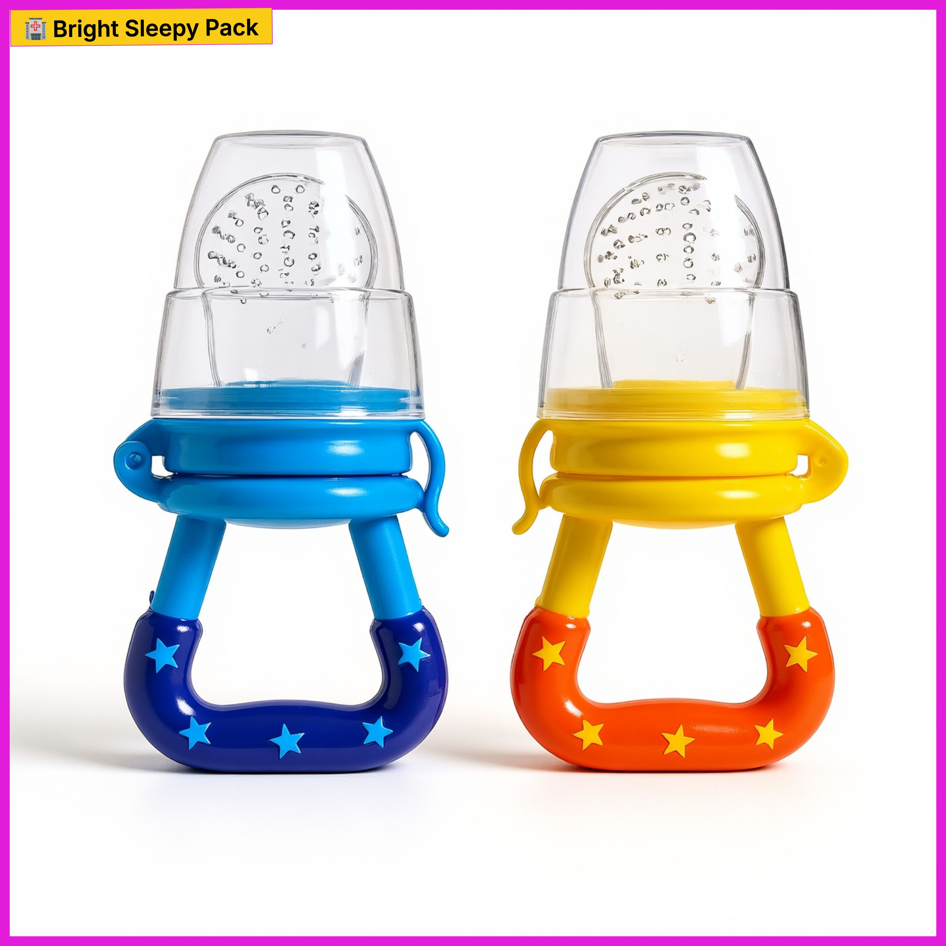 bubblino Silicone Baby Fruit Nibbler and Food Feeder Set, Soft Teether Toy for Infants Feeder-picture-39