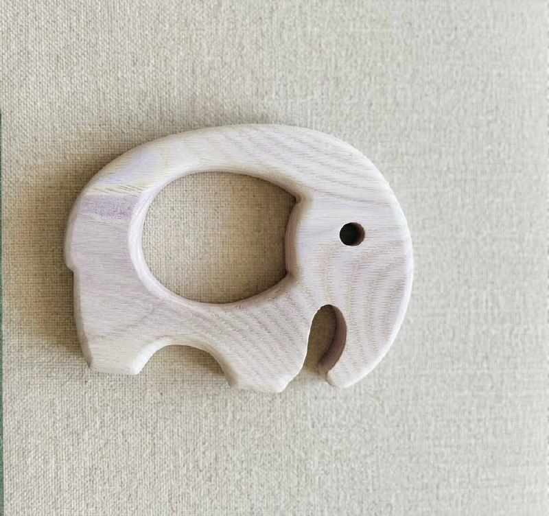 otak Natural Wooden Baby Teether Toys Solid Beech Wood Teething Teether-picture-14