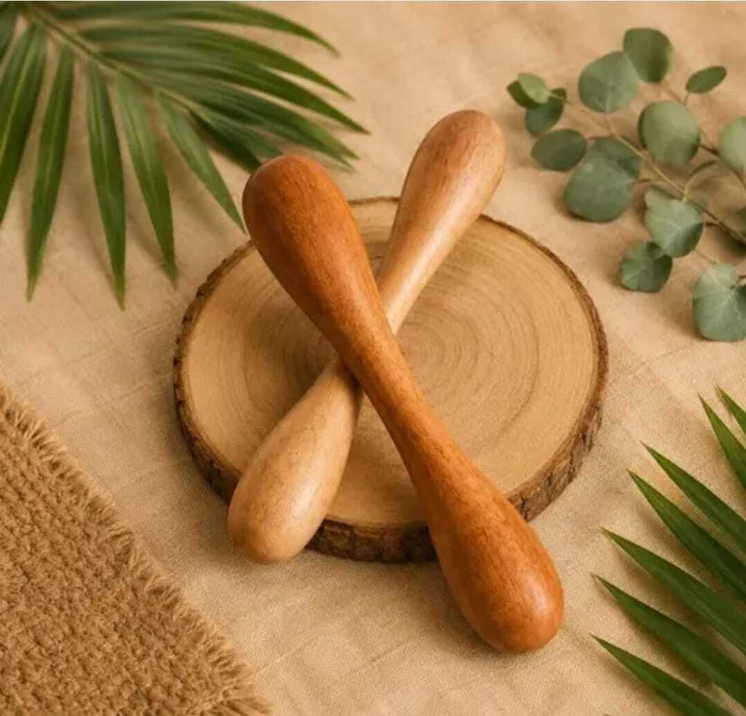 Natural Neem Wood Teether Lightweight Baby Chew Toy Rattle-image-46