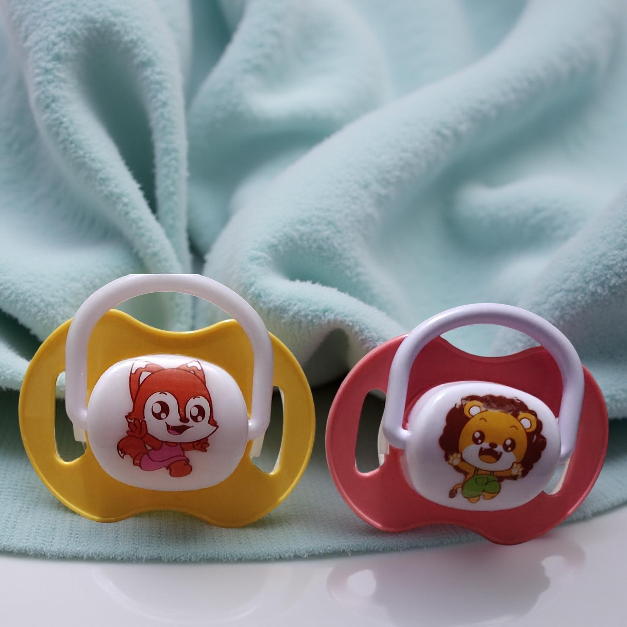 Multi Color Cartoon BPA-Free Silicone Pacifier | Orthodontic Comfort Soother Set Soother