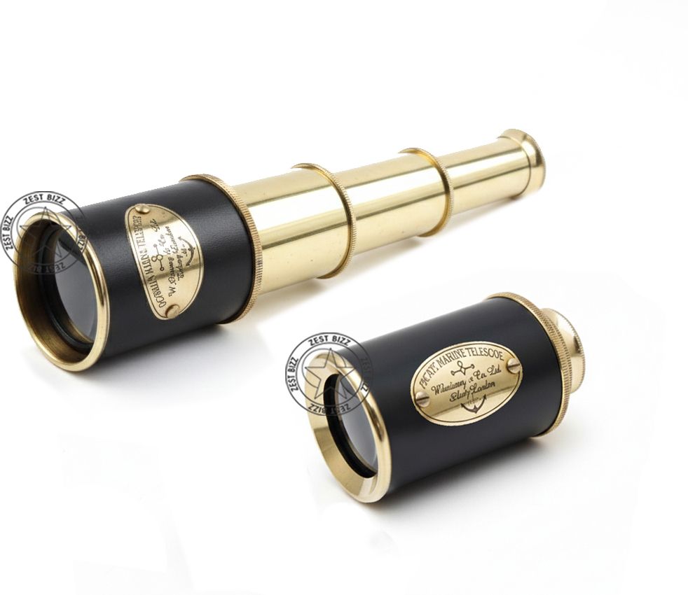 ZEST BIZZ Brass Designer Telescope Binoculars 7 Inch Vintage HJYT Catadioptric Telescope