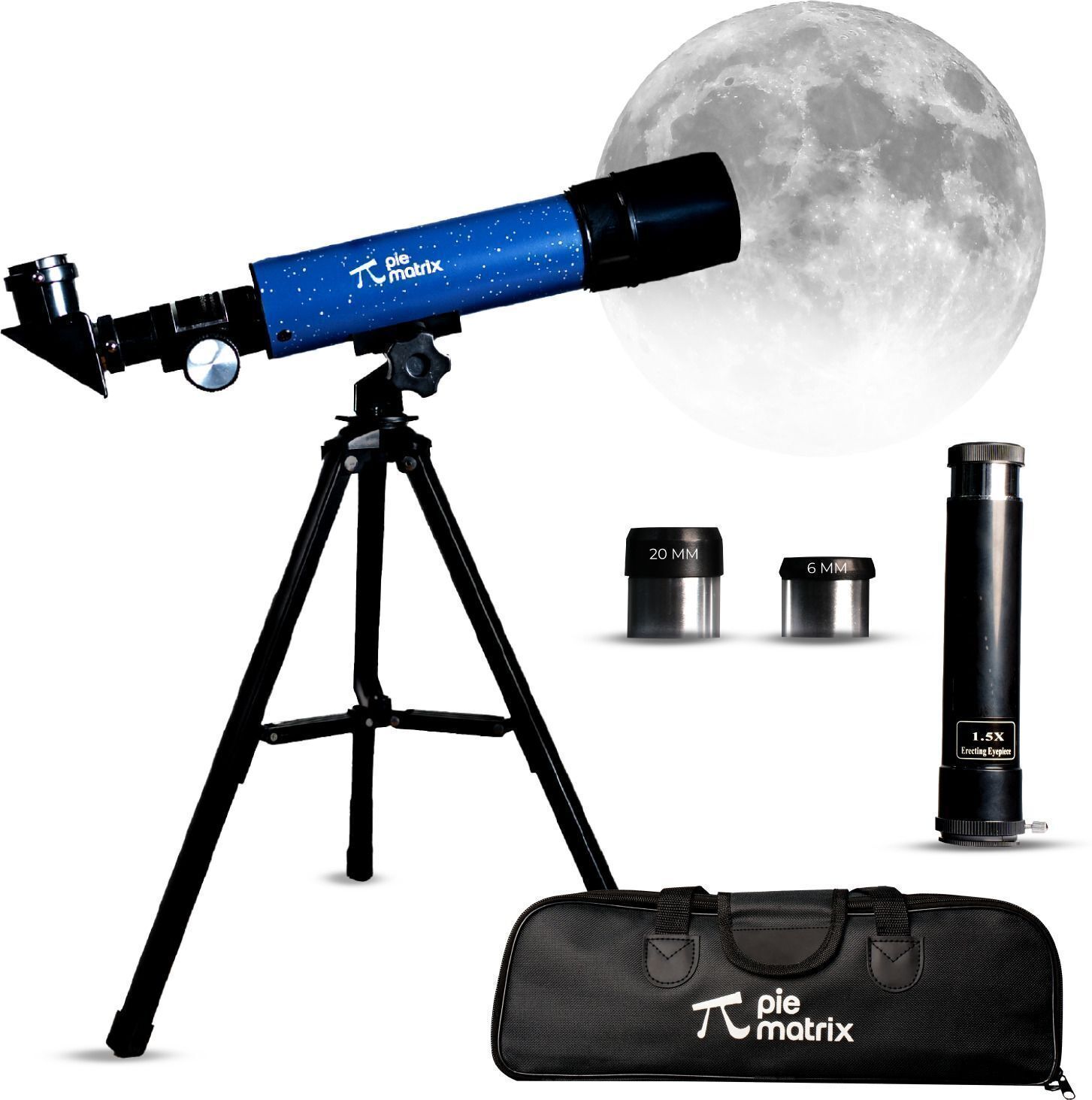 Pie Matrix Neo 50/360 HD Telescope – 90x Zoom, Tripod, Travel Bag, Beginner Kit-NEW Refracting Telescope-image-6