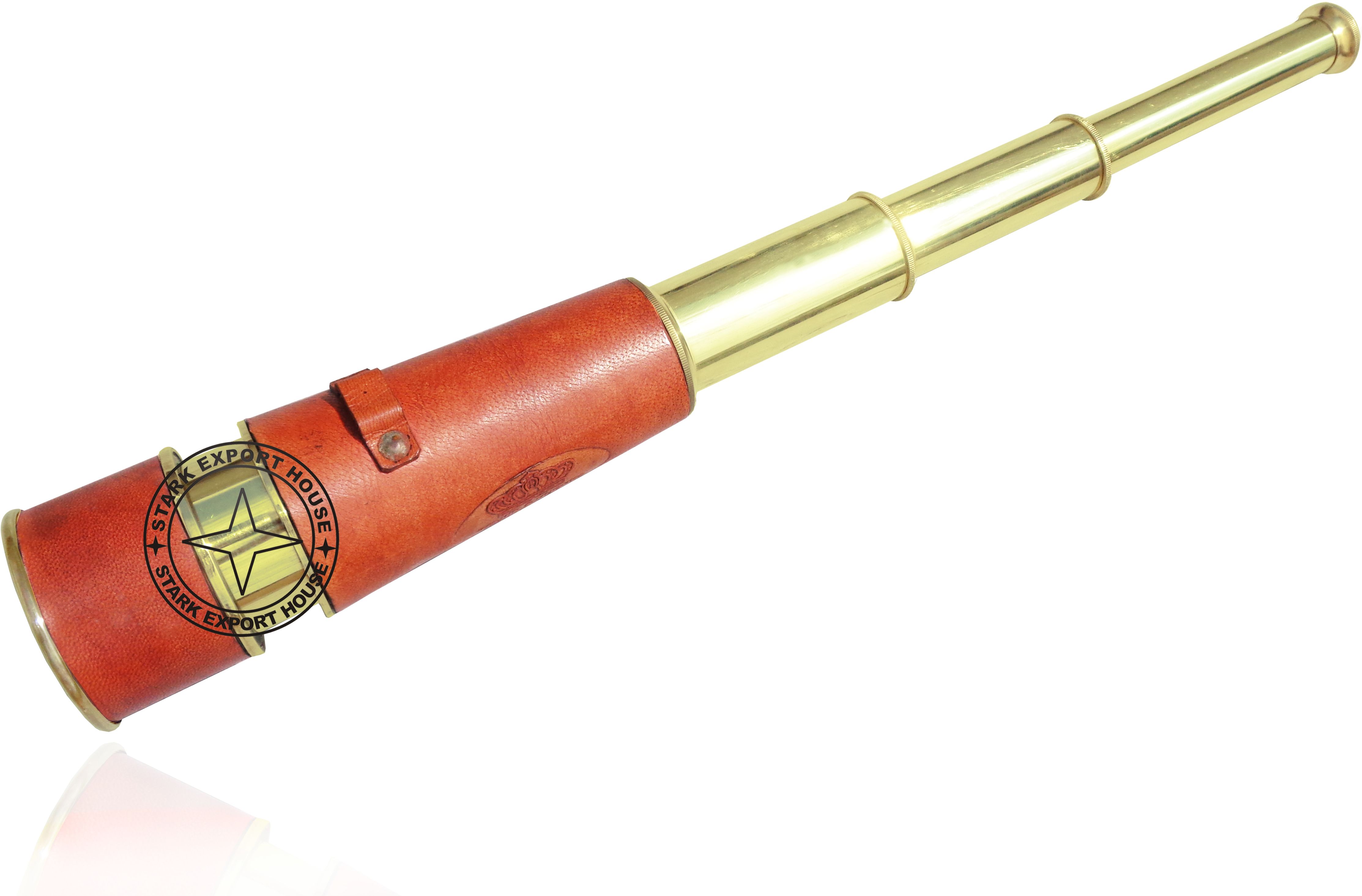 Stark Export House Brass Telescope Binoculars Black Lather Spyglass 15 inch Catadioptric Telescope-image-22
