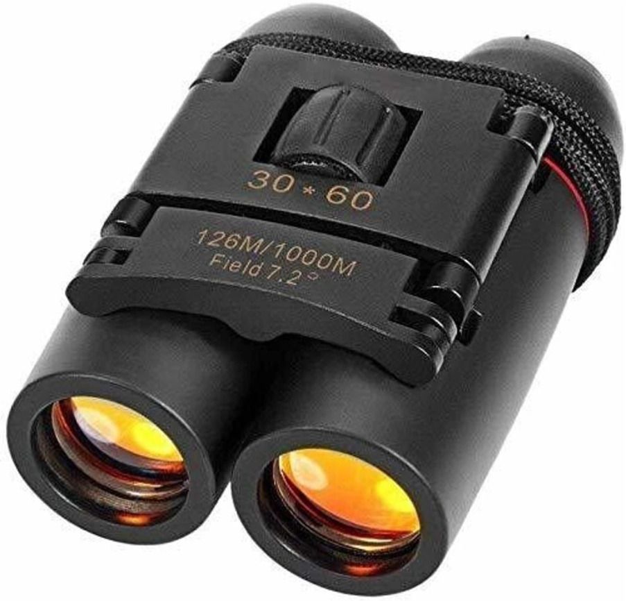SolaceWave 30x60 Compact Binoculars Folding Waterproof Easy Focus for Travel Sports Reflecting Telescope