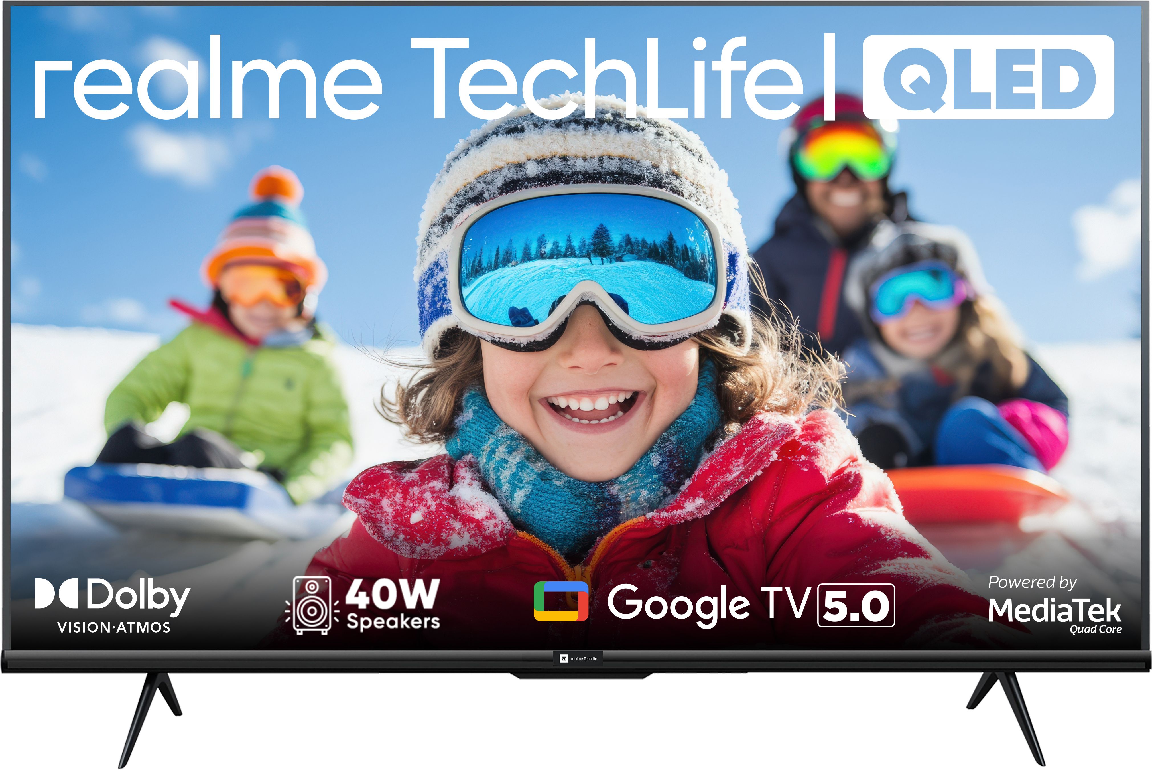 realme techlife 140 cm (55 inch) QLED Ultra HD (4K) Smart Google TV 2025 Edition 5.0 with Dolby Atmos, and 40 W downfiring speaker-picture-0