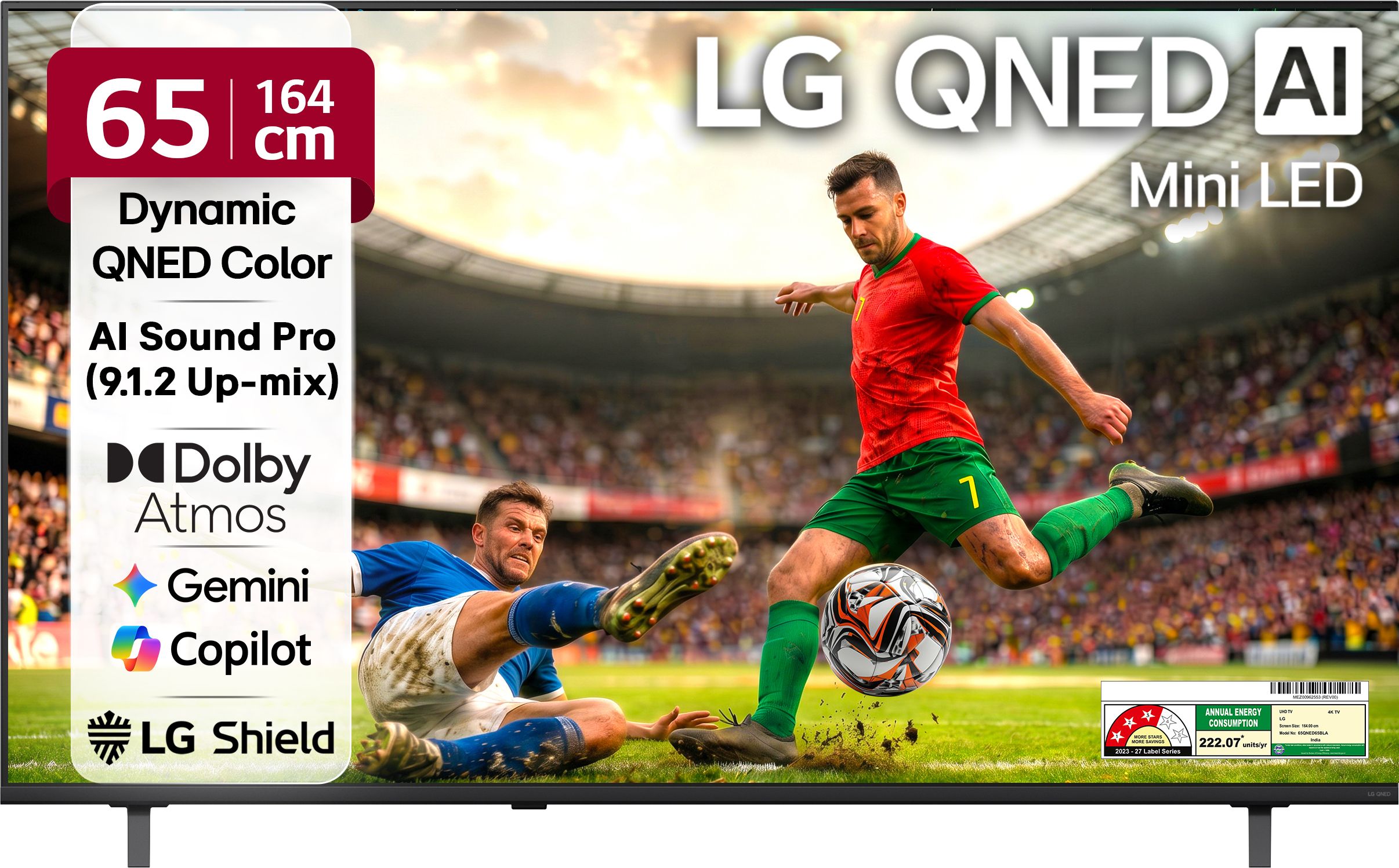 AI QNED65 164 cm (65 inch) Ultra HD (4K) Mini LED Smart WebOS TV 2026 Edition with Dynamic QNED Color, Alpha7 AI Processor 4K Gen8, HDR10 Pro, Dolby Atmos, AI Sound Pro (9.1.2 ch), Multi AI (Google Gemini & MS Copilot), Linear Flow Design, 60Hz VRR, 5 Years OS upgrade, Secured by LG Shield, LG Channels-image-49