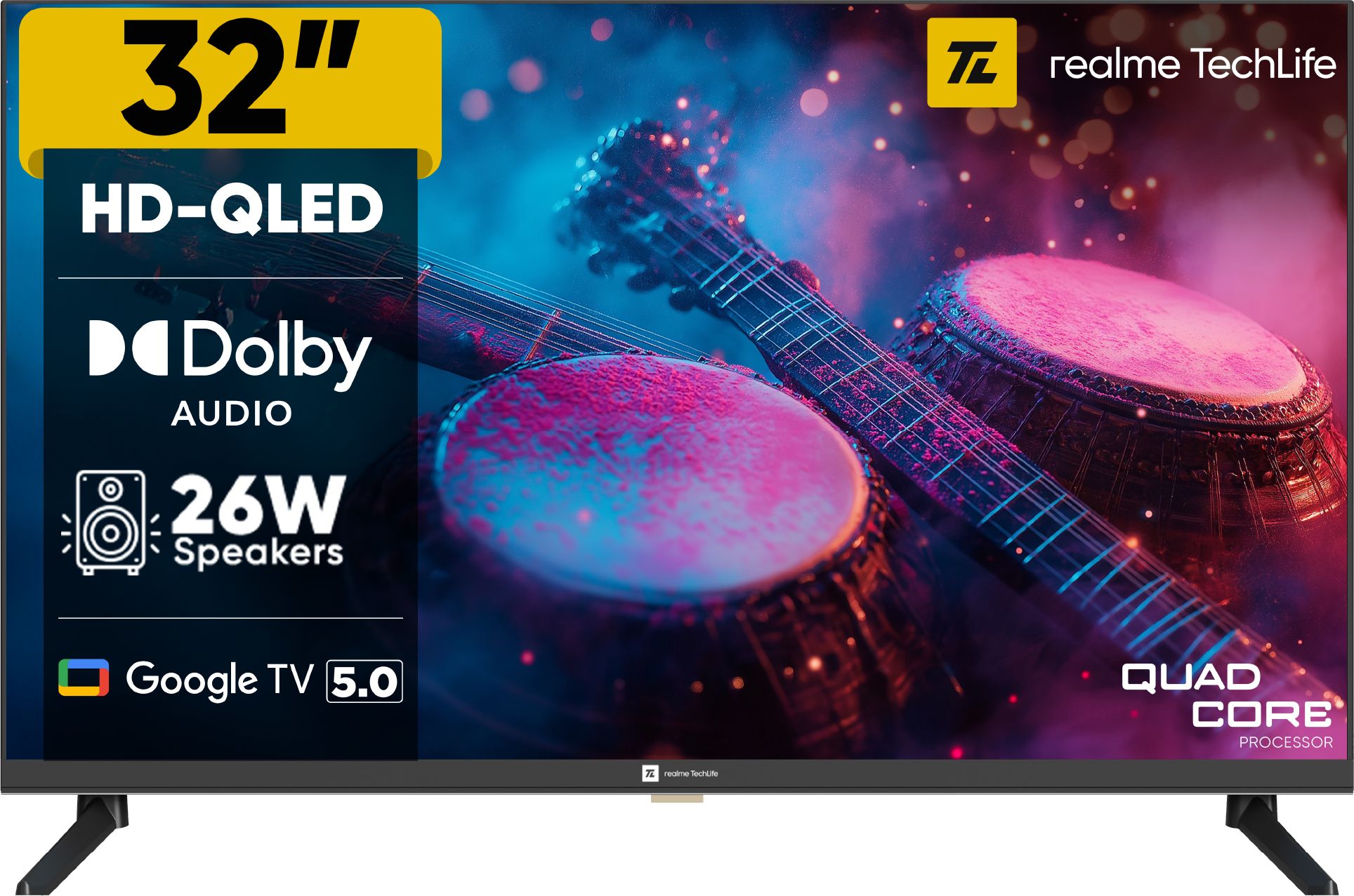 80 cm (32 inch) QLED HD Ready Smart Google TV 2025 Edition