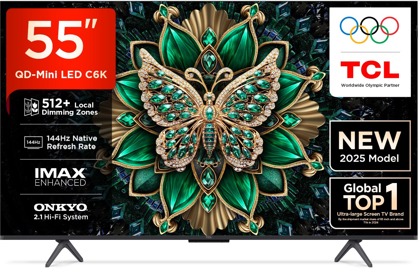 C6K 139 cm (55 inch) Ultra HD (4K) Mini LED Smart Google TV 2025 Edition with 512+ Local Dimming Zones | High HDR Brightness | 144 Hz Native Refresh Rate | 40 W ONKYO 2.1 CH Hi-Fi System, IMAX Enhanced-image-4