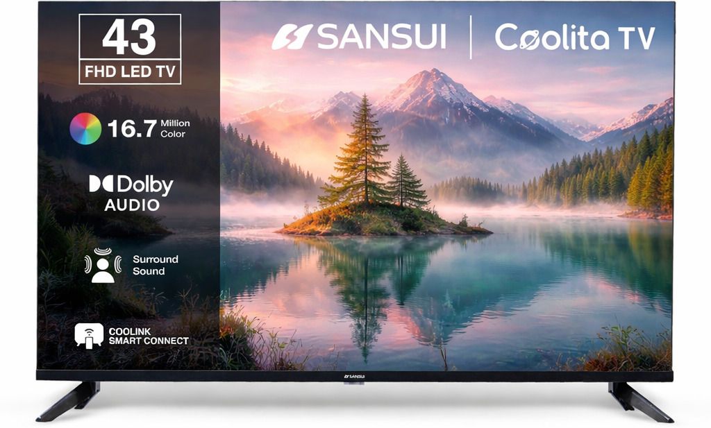 Sansui 108 cm (43 inch) Full HD LED Smart Coolita TV with Dolby Audio, Surround Sound, Bexel-Less Disign & A+ Panel LED TV| IPS Panel-image-14