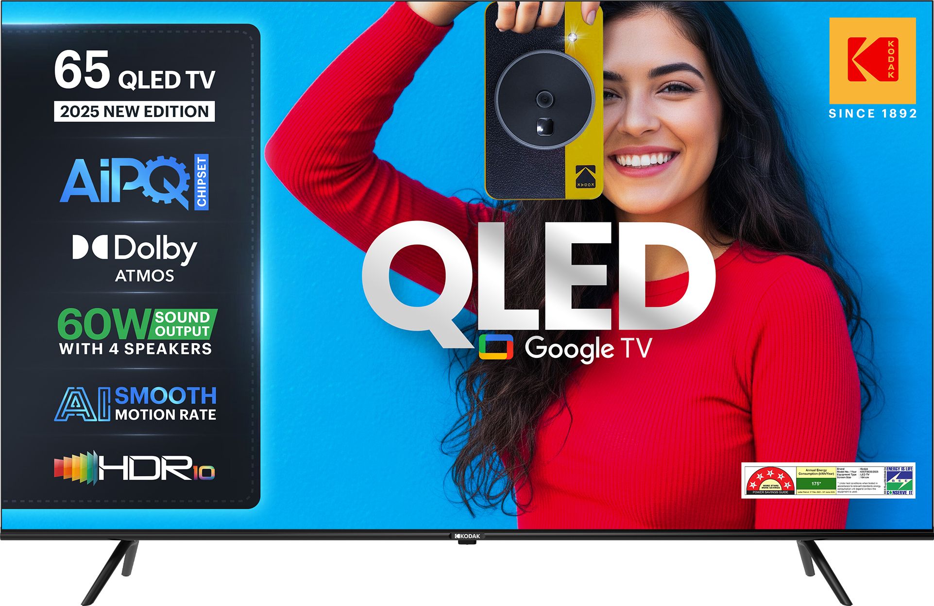 kodak Matrix 164 cm (65 inch) QLED Ultra HD (4K) Smart Google TV-picture-5