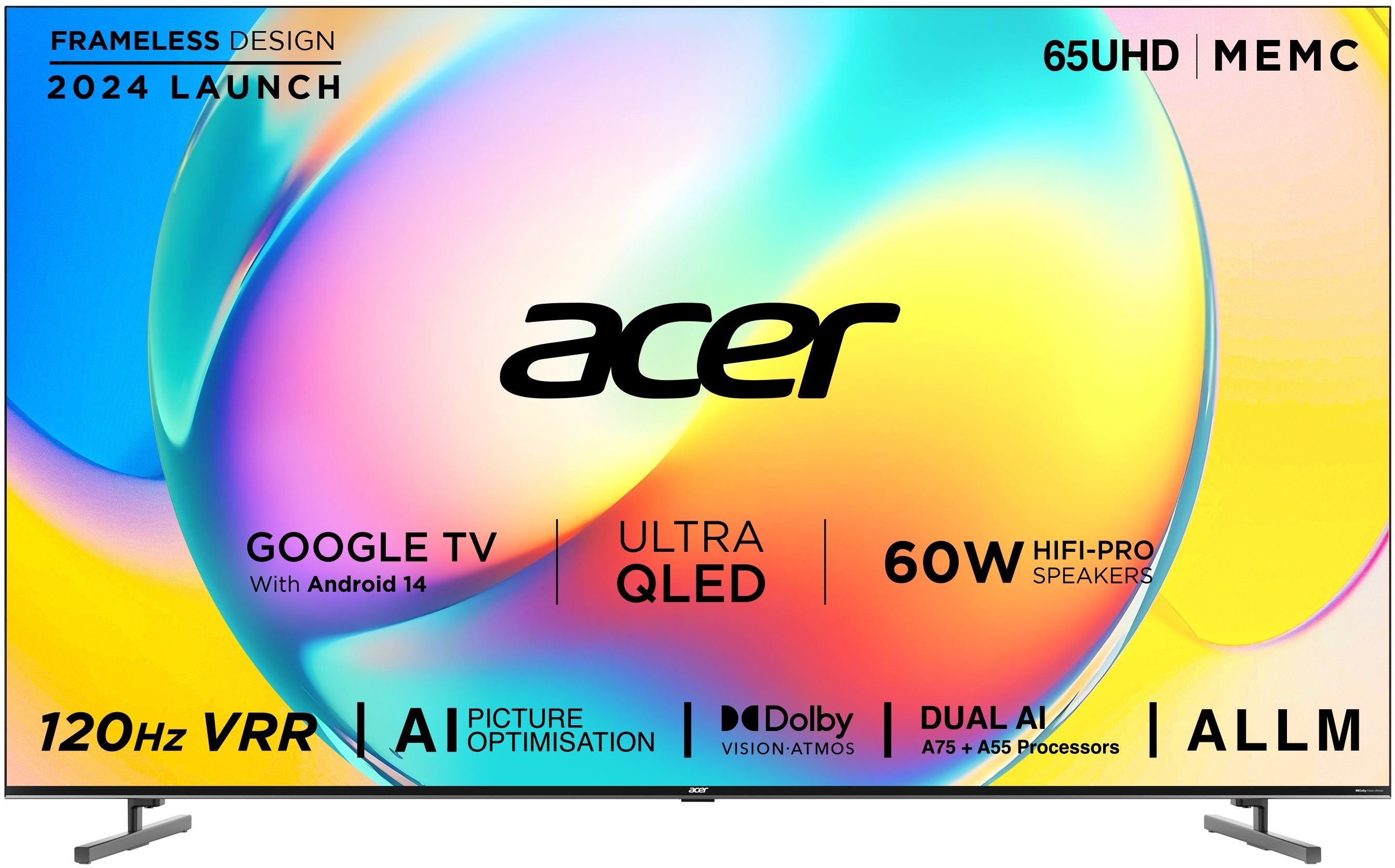 acer 163.9 cm (65 inch) QLED Ultra HD (4K) Smart Google TV-picture-5